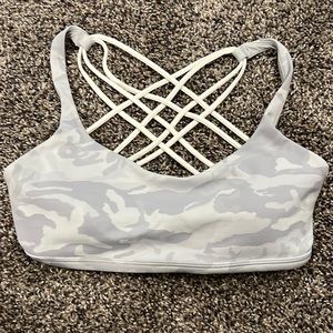 Lululemon white camo sports bra size 6
